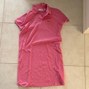 Lacoste Pink Short Sleeve Polo Dress